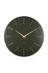 Nástěnné hodiny Karlsson Esmerado 40 cm zelená barva