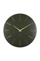 Nástěnné hodiny Karlsson Esmerado 40 cm zelená barva
