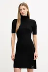 Šaty s příměsí vlny Guess JULIA černá barva, mini, W5BK78 Z3OW2