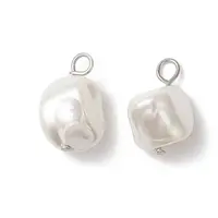 Electroplated Shell Pearl Nuggets Charms