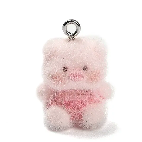 Flocky Opaque Resin Pendants