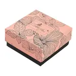 Flower Print Cardboard Paper Jewelry Storage Boxes