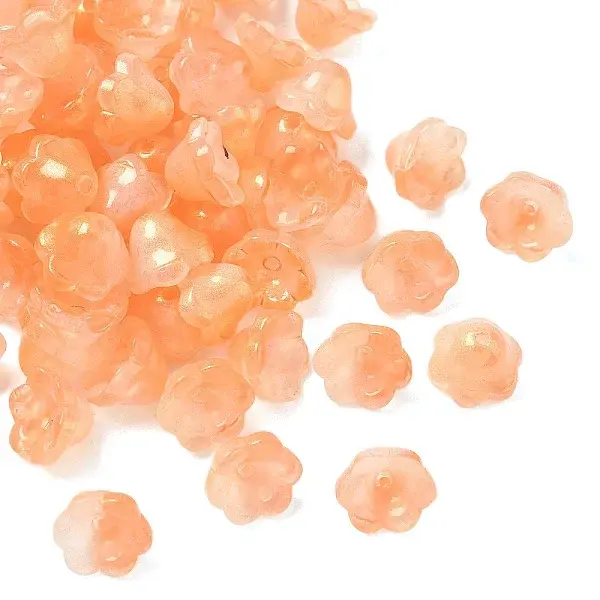 Transparent Glass Beads Caps