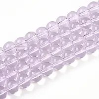 Baking Paint Transparent Glass Beads Strands