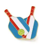 Sports Theme Pickleball Paddle Charms Enamel Pins