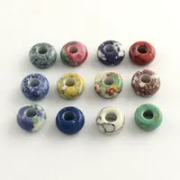 Synthetic Gemstone European Beads