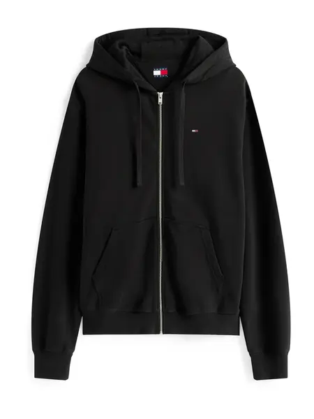 Tommy Jeans Tepláková bunda  čierna