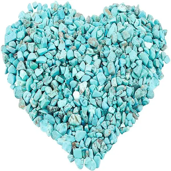 Dyed & Heated Natural Howlite Chip Beads