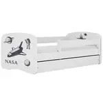 Dětská postel Babydreams+SZ+M bílá 80x160 Nasa