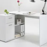 Psací stůl s regálem Albrecht, bílý