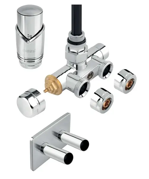 Novaservis - Termostatická připojovací sada ventilů rohová, chrom ZTT30CR
