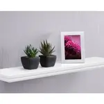 Nástěnná police Landwood, šířka 90 cm, bílá