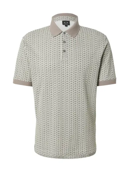 ARMANI EXCHANGE Tričko  krémová / tmavobéžová / čierna