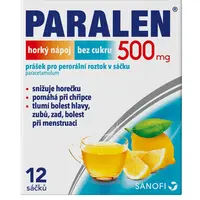 Paralen Horký nápoj bez cukru 500 mg 12 sáčků