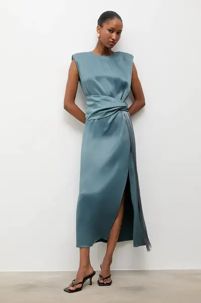 Šaty Answear.LAB modrá barva, midi