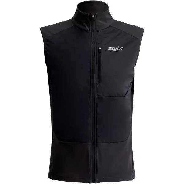 Swix FOCUS WARM VEST M Pánská sportovní vesta, černá, velikost