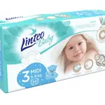 Linteo Baby PREMIUM 3 Midi 5-9 kg dětské plenky 54 ks