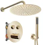 Sprchový set podomítkový s termostatem LUNGO zlatá + BOX