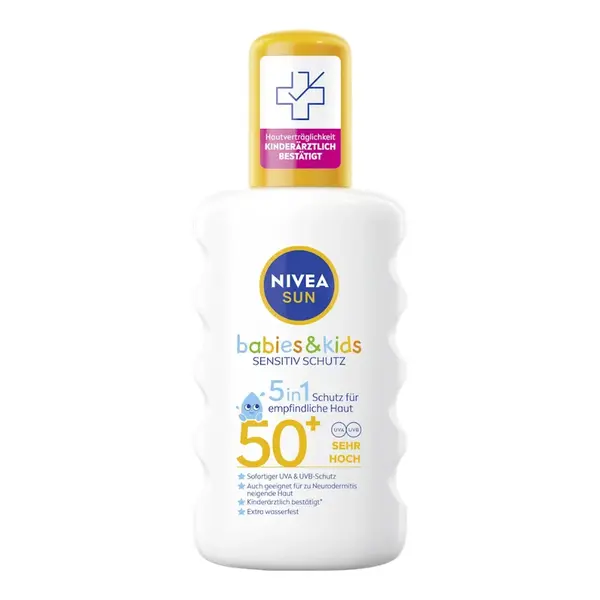 Nivea Sun dětský sprej na opalování Sensitiv SPF 50+ 200 ml