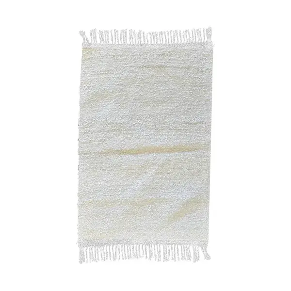 Ručne tkaný bavlnený koberec Milan B 0,7/1,0 biela