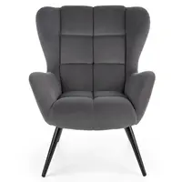 Křeslo Tyrion popelavě šedá/černá