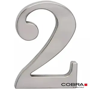 Cislo 3D nikl matny 2 - 5 cm