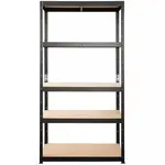 Regál bezšroubový černý 179x80x40 cm 200 kg