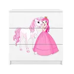 Dětská komoda Babydreams bílá - Princezna 2