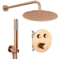 Sprchový set podomítkový s termostatem LUNGO měď kartáčovaná + BOX
