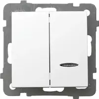 Vypínač biely ŁP-2GS/m