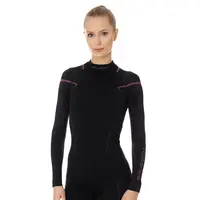 Dámské triko Brubeck Thermo s dlouhým rukávem Black/Pink S
