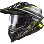 Enduro helma LS2 MX701 Explorer C Edge Gloss Black H-V Yellow XL (61-62)