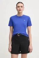 Bavlněné tričko Tommy Hilfiger fialová barva, WW0WW45522