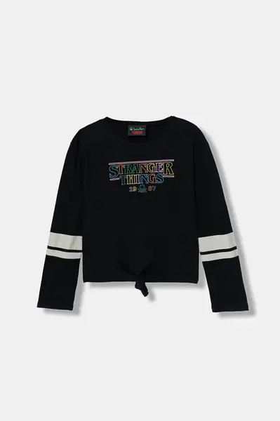 Dětské bavlněné tričko s dlouhým rukávem United Colors of Benetton