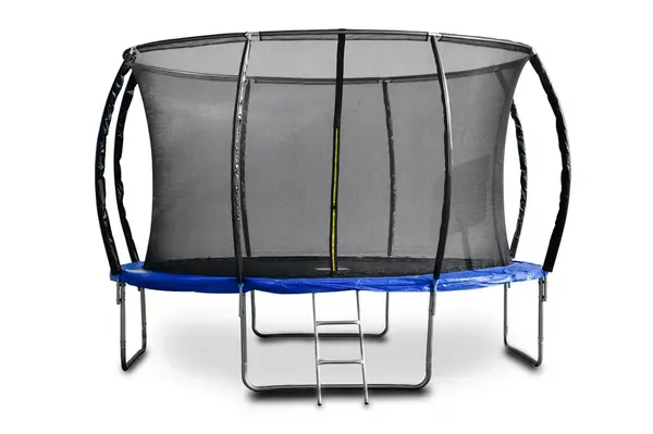Trampolína G21 SpaceJump, 366 cm, modrá, s ochrannou sítí + schůdky PE69042691
