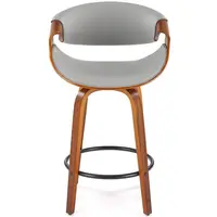 Barová židle H123 ořech/popelavě šedá