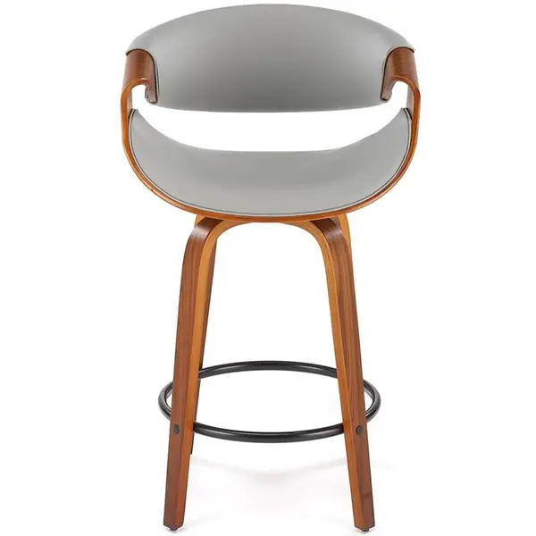 Barová židle H123 ořech/popelavě šedá