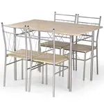 Stolní souprava Faust + 4 židle mdf/ocel – sonoma