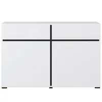 Komoda Cross 2D2S bílá/černá
