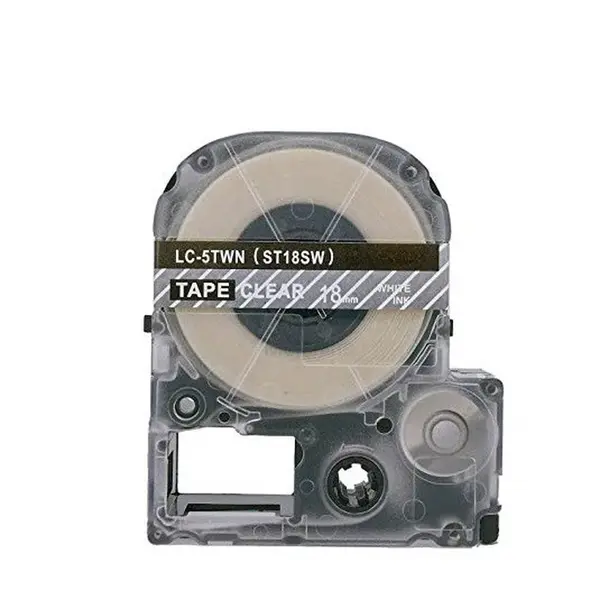 Epson LC-ST18SW, 18mm x 8m, bílý tisk / průhledný podklad, kompatibilní páska
