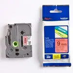 Brother TZ-421 / TZe-421, 9mm x 8m, černý tisk/červený podklad, originální páska