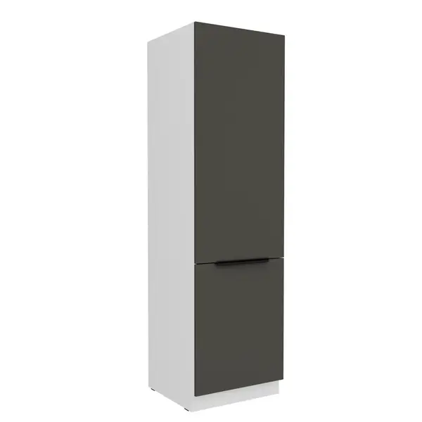 Vysoká skříňka pro vestavnou lednici Aria 60 LO-210 2F Barva korpusu: Bílá, Barva dvířek: GR - Graphite AFM