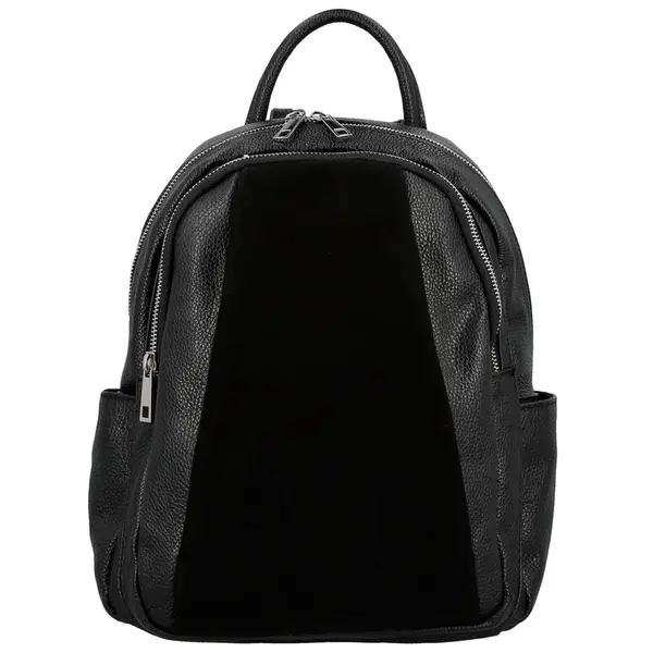Trendy dámský kožený batoh Brodie, černý