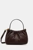 Kožená kabelka Tommy Hilfiger hnědá barva, AW0AW18306