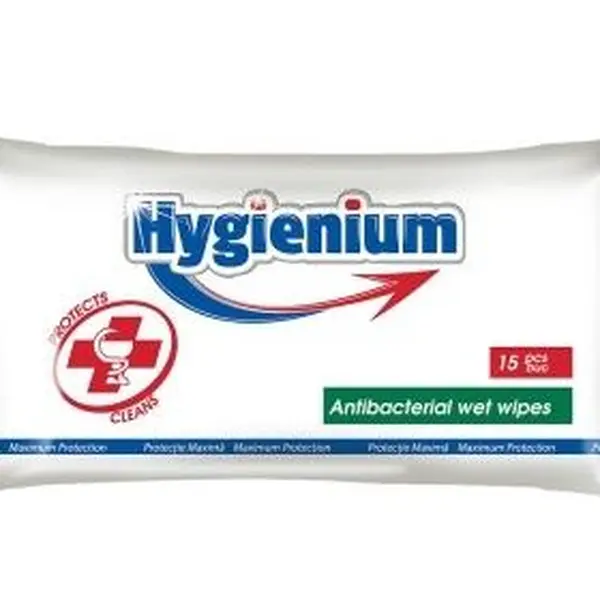 Hygienium Antibakteriální vlhčené ubrousky 15 ks