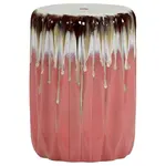 Carryhome ODKLÁDACÍ STOLEK, hnědá, růžová, bílá