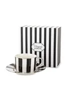 Šálek s podšálkem home & lifestyle 220 ml černá barva