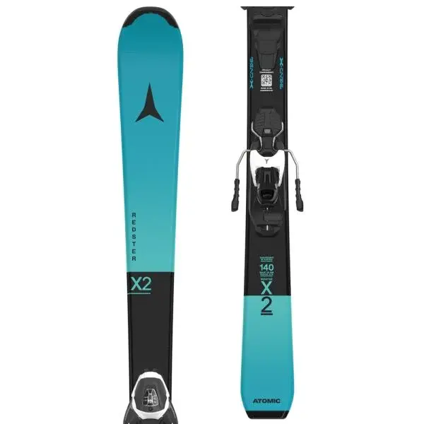 Atomic REDSTER X2 JTM + L6 GW Detské zjazdové lyže, tyrkysová, veľkosť