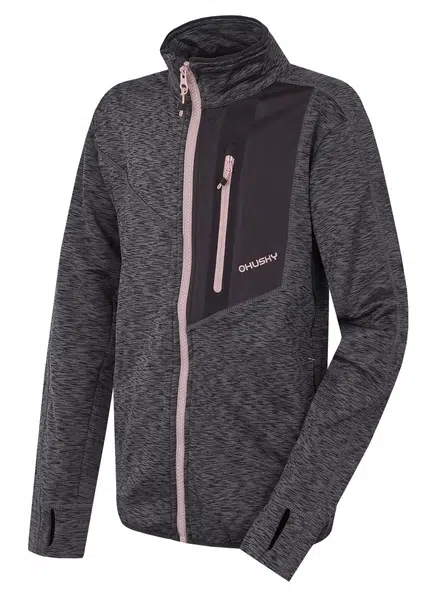 Husky Ane K 122-128, tm. šedá Dětská mikina na zip