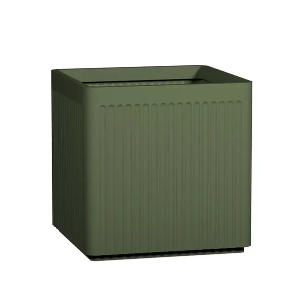 Květináč Block Linea, šedozelená, více velkostí - Pottery Pots Velikost: L - 50 x 50 x 50 cm